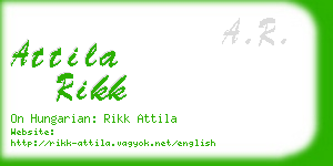 attila rikk business card